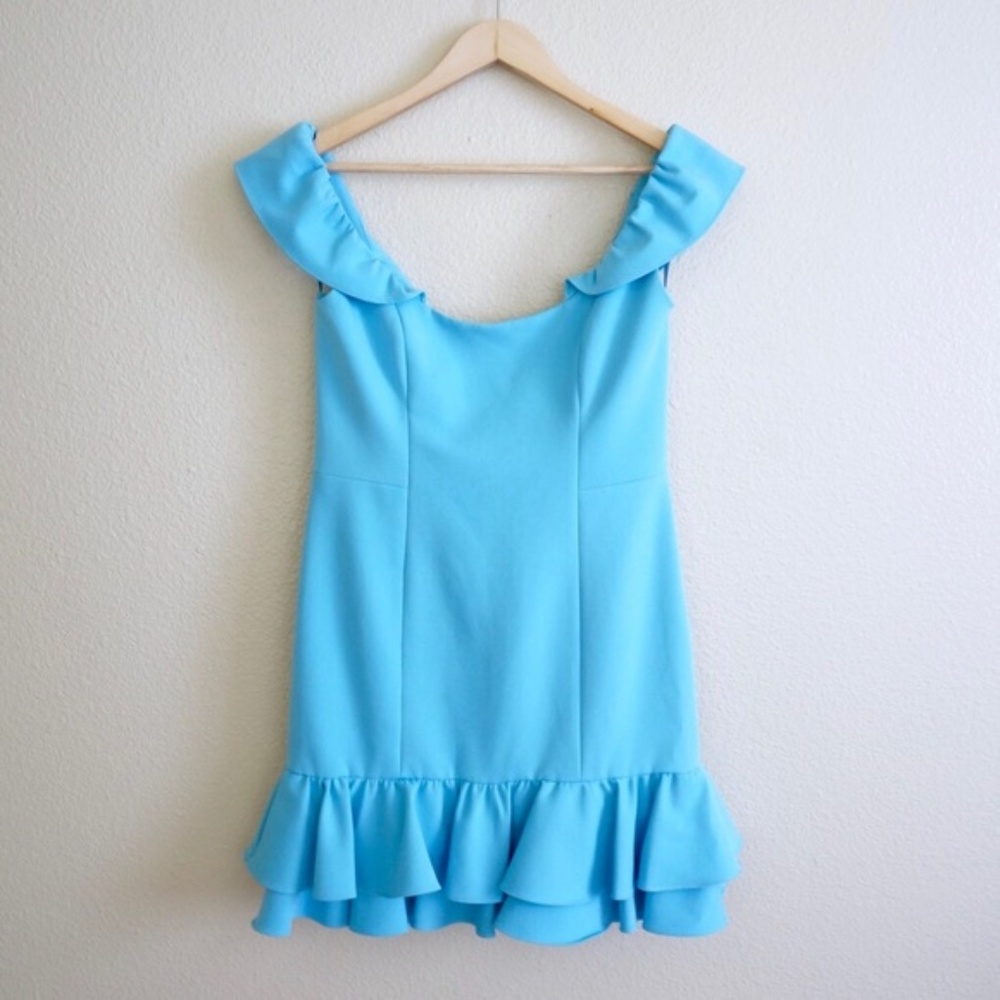 NWT Milly Savannah Ruffle Crepe Mini Dress